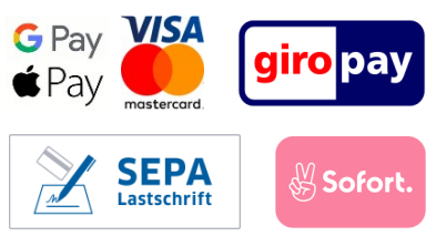 Payments methods (Card, Giropay, SEPA und SOFORT)